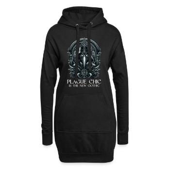 Gruseliger Halloween-horror-seuchendoktor - Hoodie-Kleid - Schwarz - Vorne