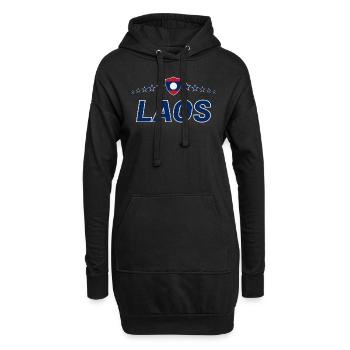Laos - Hoodie-Kleid - Schwarz - Vorne