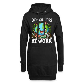 Lombriciculture Jardinage de vers de terre Vermiculture - Sweat-shirt à capuche long Femme - noir - Devant