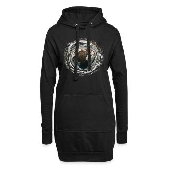 Lombriciculture Jardinage de vers de terre Vermiculture - Sweat-shirt à capuche long Femme - noir - Devant