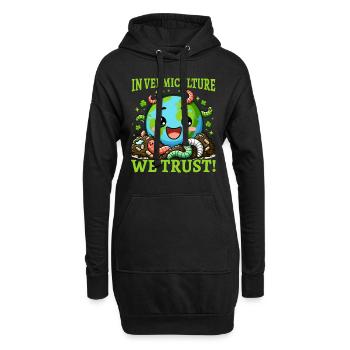 Lombriciculture Jardinage de vers de terre Vermiculture - Sweat-shirt à capuche long Femme - noir - Devant