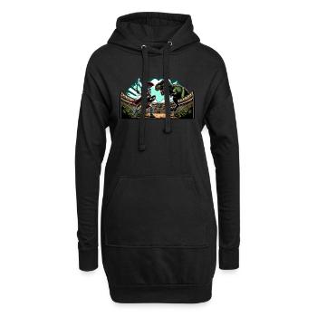 Jules César Histoire romaine Empire romain - Sweat-shirt à capuche long Femme - noir - Devant