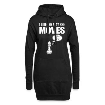 I Like The Way She Moves Brettspiel - Hoodie-Kleid - Schwarz - Vorne