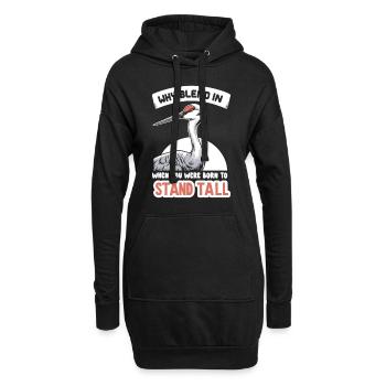 Sandhill Kranichliebhaber Vogelbeobachtung - Hoodie-Kleid - Schwarz - Vorne