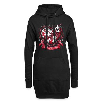 Schlaganfall-überlebende Schlaganfall-bewusstsein - Hoodie-Kleid - Schwarz - Vorne
