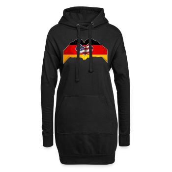 USA Germany Heart - Dual Citizenship Design - Hoodie-Kleid - Schwarz - Vorne