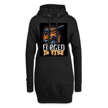 Schmied Metallarbeiter Klingenschmied Metall - Hoodie-Kleid - Schwarz - Vorne