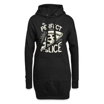 Lustiger Pizzaliebhaber Pizza-enthusiast - Hoodie-Kleid - Schwarz - Vorne