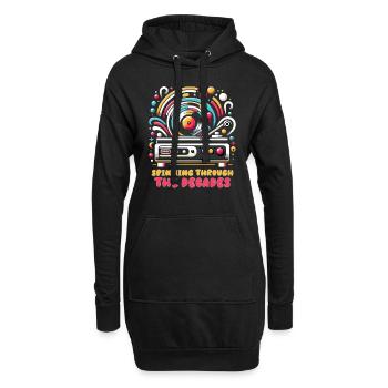 Schallplatten Lp Sammler Schallplattenliebhaber - Hoodie-Kleid - Schwarz - Vorne