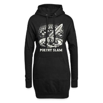 Poésie Slam Écrivain Poète Littérature Slam Journée de la poésie - Sweat-shirt à capuche long Femme - noir - Devant