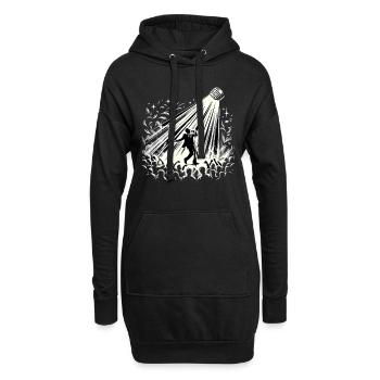 Poésie Slam Écrivain Poète Littérature Slam Journée de la poésie - Sweat-shirt à capuche long Femme - noir - Devant