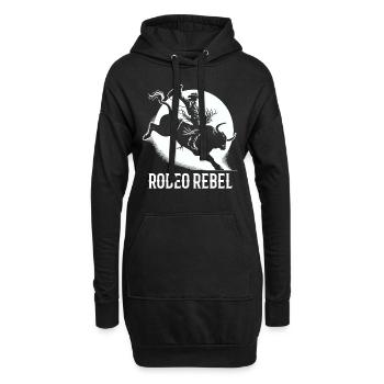 Rodeo Bull Riding Livestock Show Farmer Cattle - Hoodie-Kleid - Schwarz - Vorne