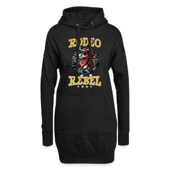 Rodeo Bull Riding Livestock Show Farmer Cattle - Hoodie-Kleid - Schwarz - Vorne