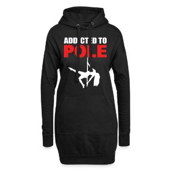 Lustiger Poledance Fitness Tänzerin - Hoodie-Kleid - Schwarz - Vorne