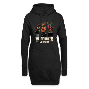 Texas Fleurs sauvages Saison Champs Fleurs Texas - Sweat-shirt à capuche long Femme - noir - Devant
