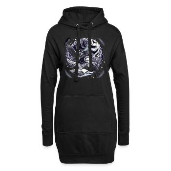 Edgar Allan Poe Fan, Klassische Literatur, - Hoodie-Kleid - Schwarz - Vorne