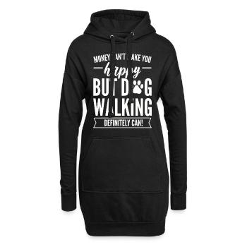 Hundeliebhaber Hundesitter - Hoodie-Kleid - Schwarz - Vorne
