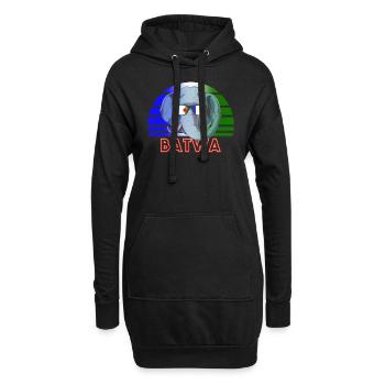 Batwa - Sweat-shirt à capuche long Femme - noir - Devant