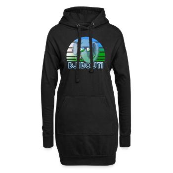 Dschibuti - Hoodie-Kleid - Schwarz - Vorne