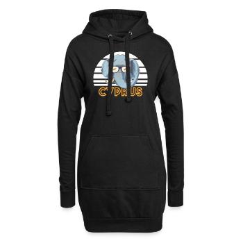Zypern - Hoodie-Kleid - Schwarz - Vorne