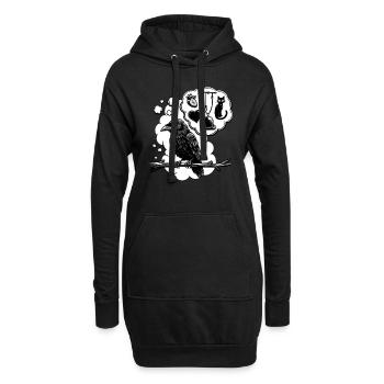 Edgar Allan Poe Fan, Klassische Literatur, - Hoodie-Kleid - Schwarz - Vorne