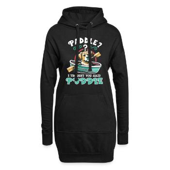 Boating Dad Boat Captain Pontoon Sailor Cruising - Hoodie-Kleid - Schwarz - Vorne