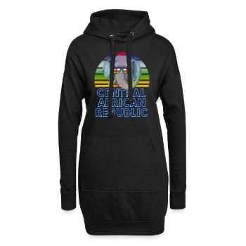 Zentralafrikanische Republik - Hoodie-Kleid - Schwarz - Vorne