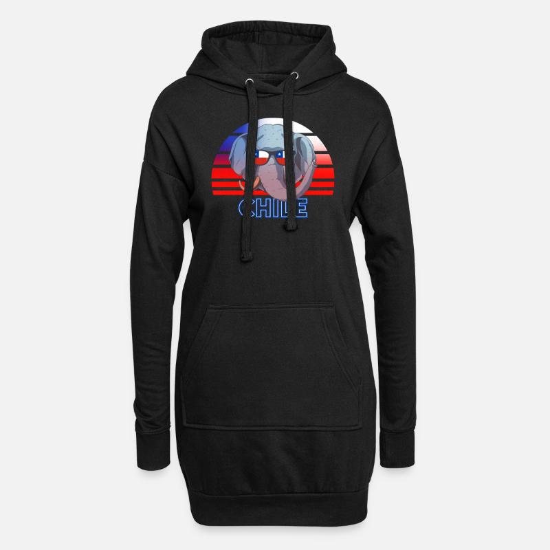 Chile - Hoodie-Kleid - Schwarz