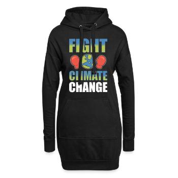 Fight Climate Change Umweltschützer - Hoodie-Kleid - Schwarz - Vorne