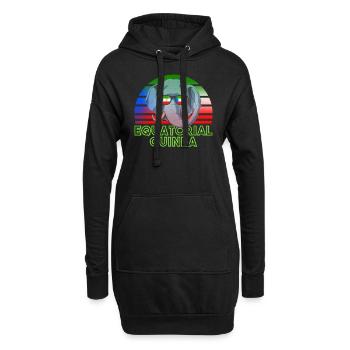 Guinée équatoriale - Sweat-shirt à capuche long Femme - noir - Devant
