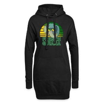 Guyane française - Sweat-shirt à capuche long Femme - noir - Devant