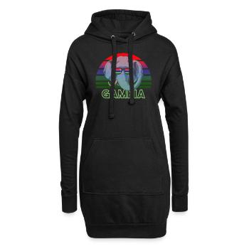 Gambie - Sweat-shirt à capuche long Femme - noir - Devant