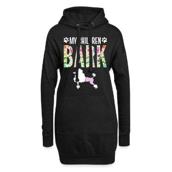 My Children Bark Hunde Haustieradoption - Hoodie-Kleid - Schwarz - Vorne