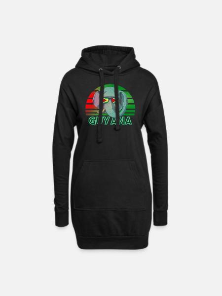 Guyana - Sweat-shirt à capuche long Femme - noir