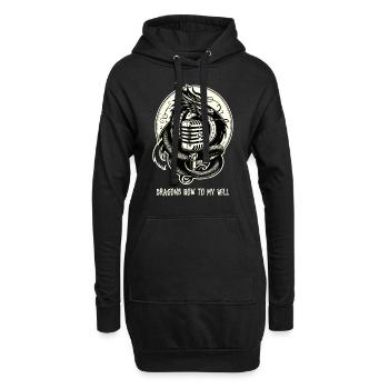 Cadeau pour les amoureux des livres avec - Sweat-shirt à capuche long Femme - noir - Devant