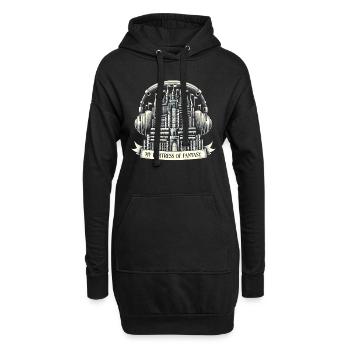 Cadeau pour les amoureux des livres avec - Sweat-shirt à capuche long Femme - noir - Devant