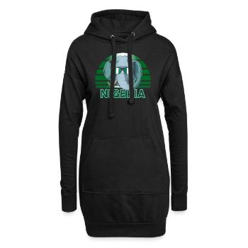 Nigeria - Hoodie-Kleid - Schwarz - Vorne