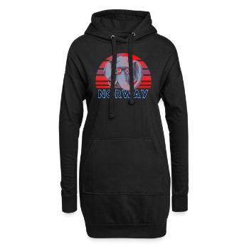 Norwegen - Hoodie-Kleid - Schwarz - Vorne