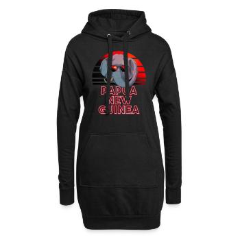 Papua-Neuguinea - Hoodie-Kleid - Schwarz - Vorne