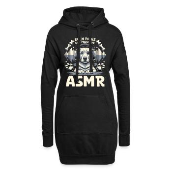 Asmr Chuchotement Asmr Enthousiaste Pleine conscience - Sweat-shirt à capuche long Femme - noir - Devant