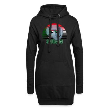 Soudan - Sweat-shirt à capuche long Femme - noir - Devant