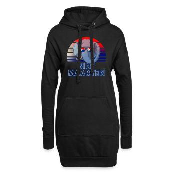 Sint Maarten - Hoodie-Kleid - Schwarz - Vorne