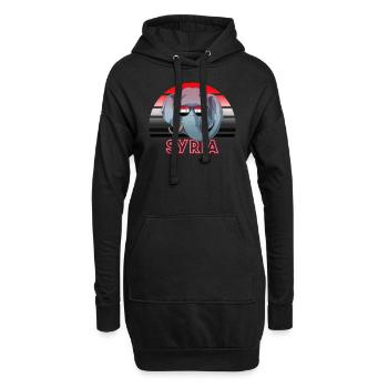 Syrien - Hoodie-Kleid - Schwarz - Vorne