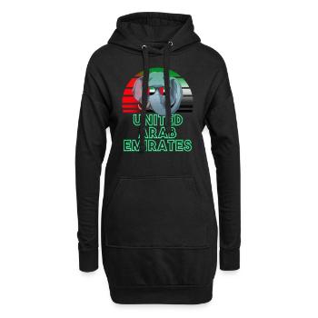 Emirats Arabes Unis - Sweat-shirt à capuche long Femme - noir - Devant