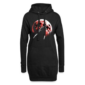 Chien d’horreur Halloween Spooky Dog Lover chien gothique - Sweat-shirt à capuche long Femme - noir - Devant