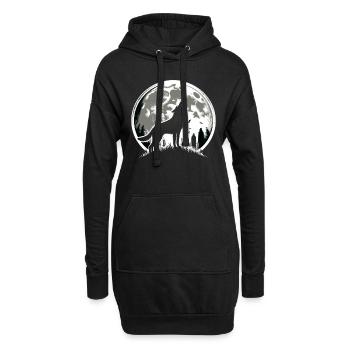 Chien d'horreur Halloween Spooky Dog Lover Chien gothique - Sweat-shirt à capuche long Femme - noir - Devant