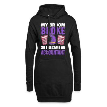 My Broom Broke So I Became An Accountant - Hoodie-Kleid - Schwarz - Vorne