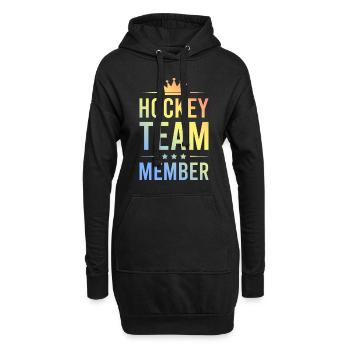 Hockey Team Bunt - Hoodie Dress - black - Front