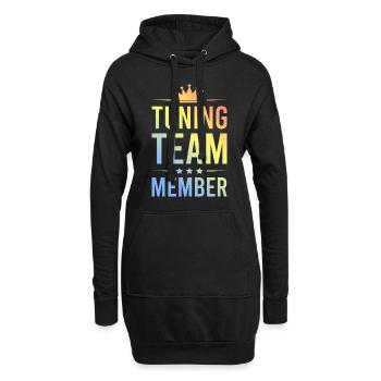 Tuning Team Bunt - Sweat-shirt à capuche long Femme - noir - Devant