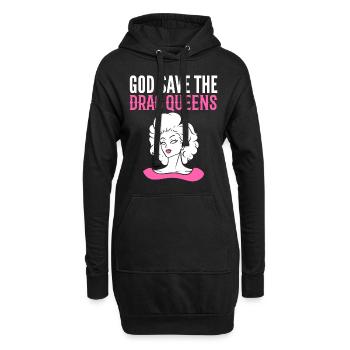 God Save The Drag Queens Weiblicher Imitator - Hoodie-Kleid - Schwarz - Vorne
